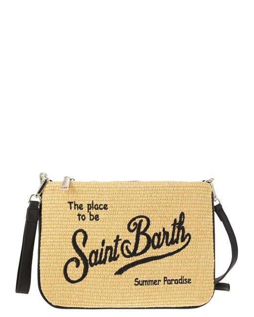 Mc2 Saint Barth Metallic Parisienne Straw Clutch Bag