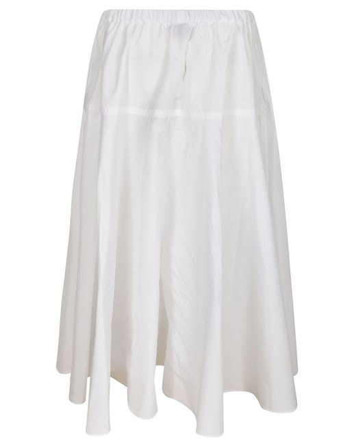 Patou White Maxi Faille Skirt