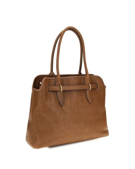 Miu Miu Brown Shoulder Bag Calf Leather