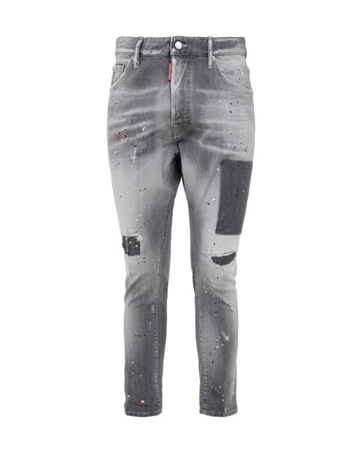 DSquared² Gray Straight Leg Jeans for men