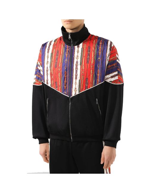 Gucci Black Flower Print Silk Bomber Jacket for men