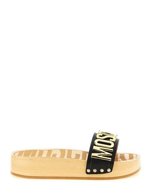 Moschino Multicolor Clog Sandals