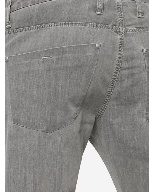 Incotex Gray Medium Cotton Blend Denim Jeans for men