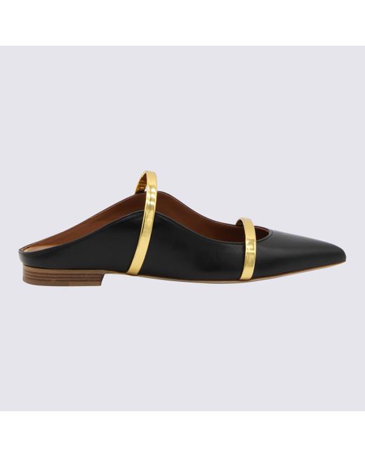 Malone Souliers Black And Gold-tone Leather Maureen