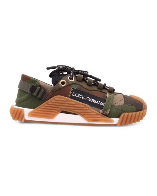 Dolce & Gabbana Green Ns1 Patchwork Sneakers