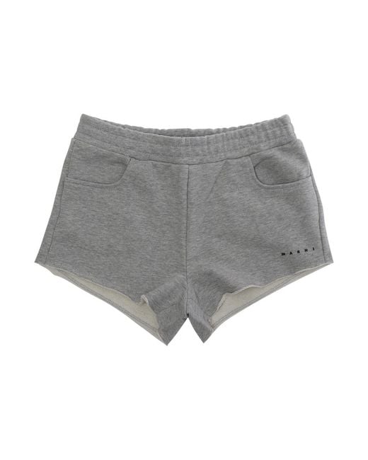 Marni Gray Girls Shorts Cotton