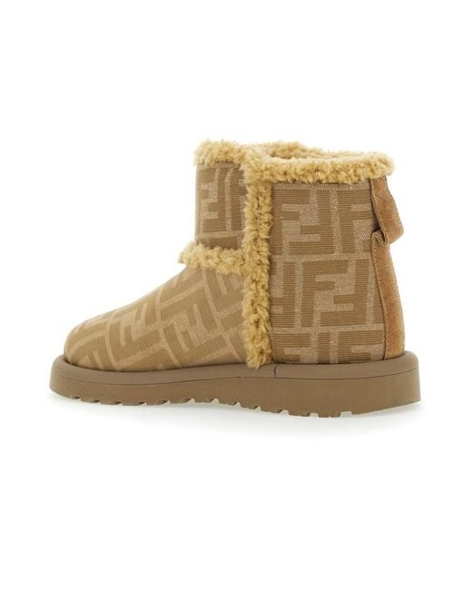 Fendi Natural Boots Polyamide