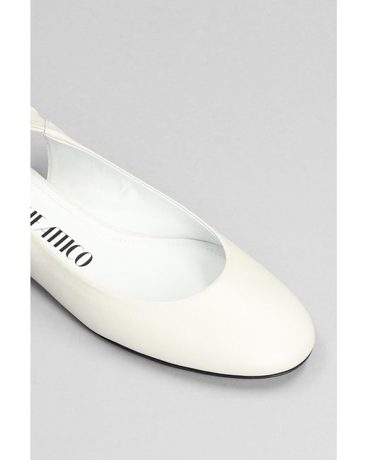 The Attico White Cloe Ballet Flats