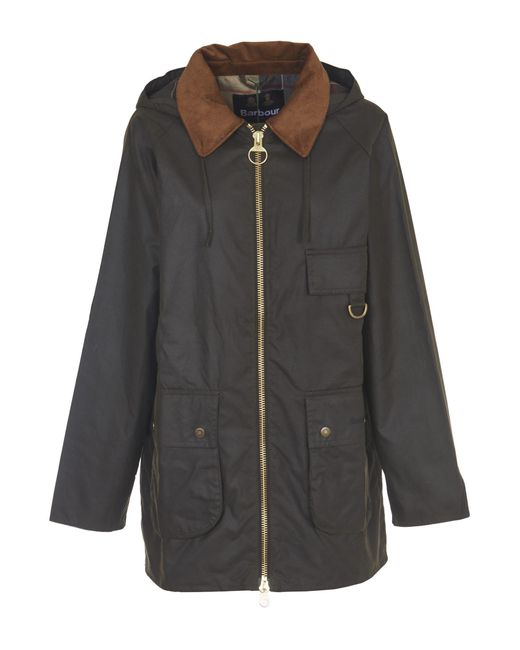 Barbour Highclere Wax Jacket in Gray Lyst
