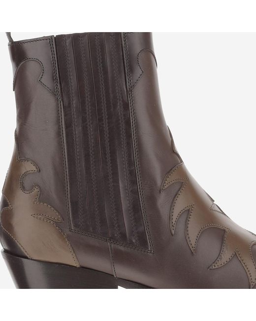 Sartore Brown Ankle Boots Parma Leather