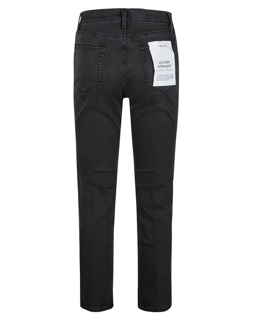 FRAME Gray Le High Straight Jeans