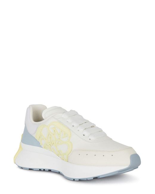 Alexander McQueen White Sprint Runner Lace-Up Sneakers