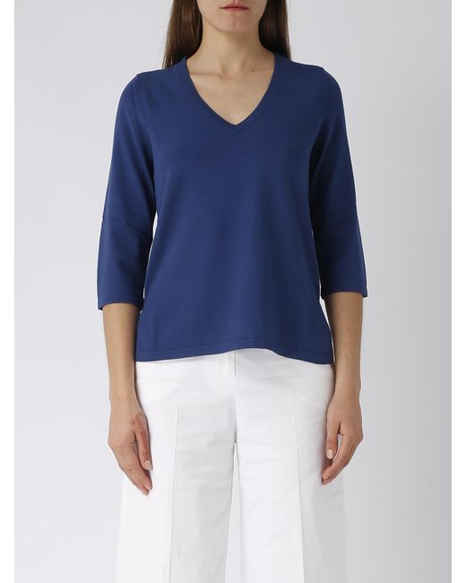 Gran Sasso Blue Viscose Sweater