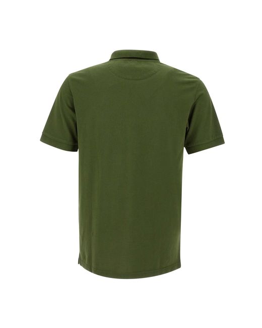 Sun 68 Green Cold Garment Dye Cotton Polo Shirt for men