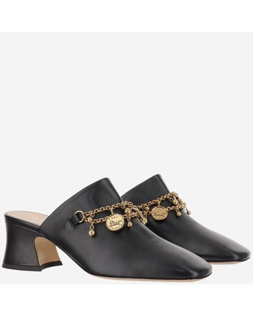 【Chloe】Charm Heeled Mules ブラック Chloé Heeled Mules
