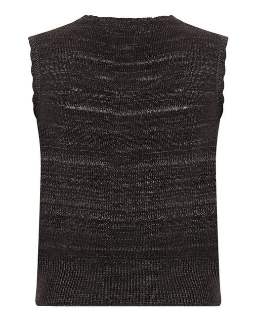 Vivienne Westwood Black Sleeveless Knit Sweater Viscose