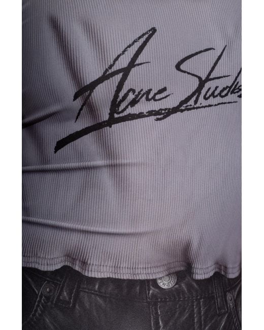 Acne Gray One-Piece Swimsuit