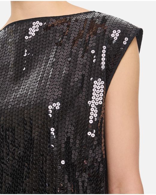Junya Watanabe Black Embroidered Sequins Top