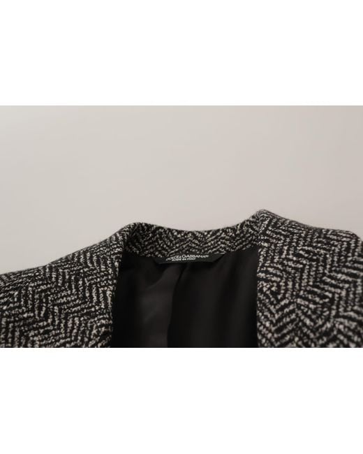 Dolce & Gabbana Black Cotton Single Breasted Fantasy Blazer Clothing for men