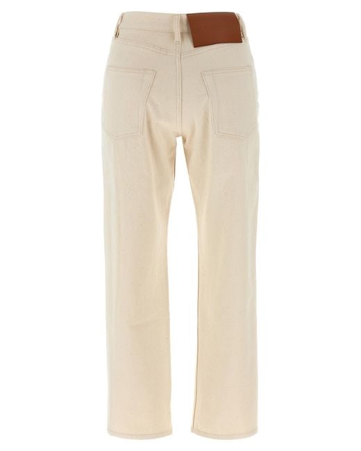 Jil Sander Natural High-Waisted Japanese Raw Denim Jeans
