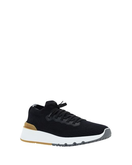 Brunello Cucinelli White Cotton Sneakers Upper: Cotton; Sole: Rubber for men