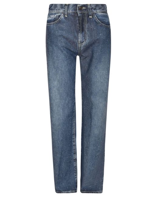 Dondup Straight Long Jeans in Blue | Lyst