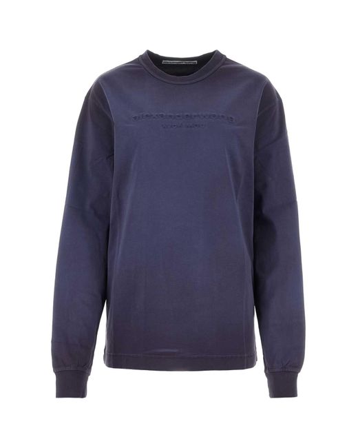 Alexander Wang Blue Cotton Oversize T-Shirt