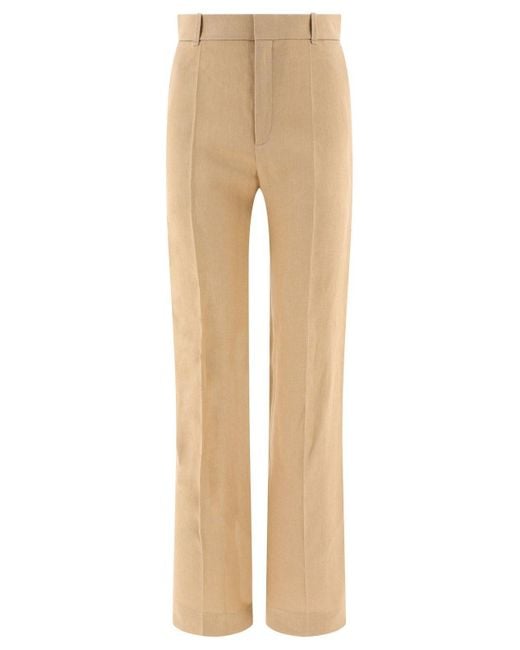 Chloé Natural Chloé High Rise Tailored Trousers