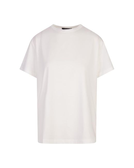 Fabiana Filippi White Cotton And Viscose T-Shirt