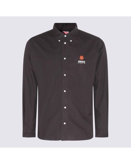KENZO Black Cotton Shirt for men