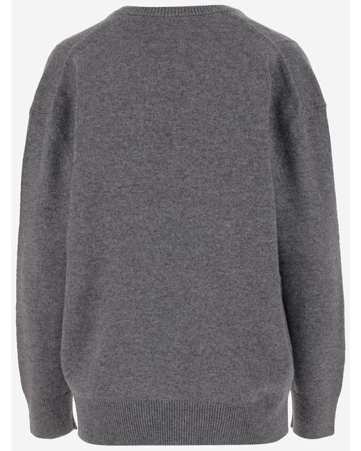Jil Sander Gray Wool Blend Sweater