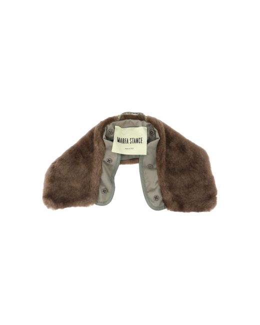 MARFA STANCE Brown Shearling Collar