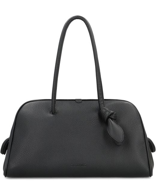 Jacquemus Black Bowling Bag Leather Tourism