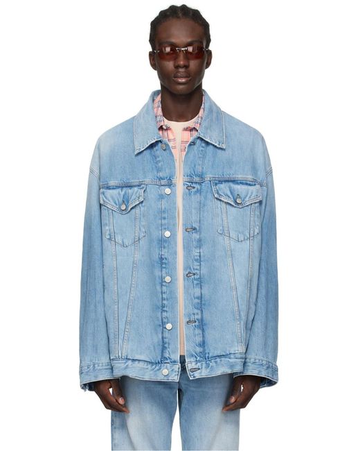 Acne Blue Oversize Denim Jacket for men