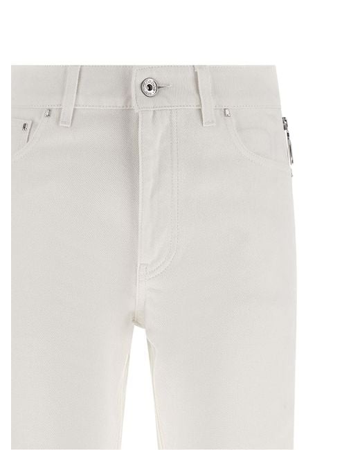 Rabanne White Zip Jeans Cotton