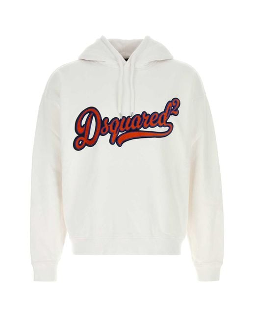 DSquared² White Cotton Sweatshirt for men