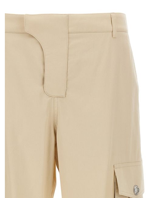 Balmain Natural Tailored Straight Leg Cotton Cargo Pants for men