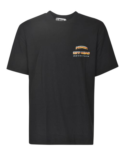 MSGM Black Adventure T-Shirt for men