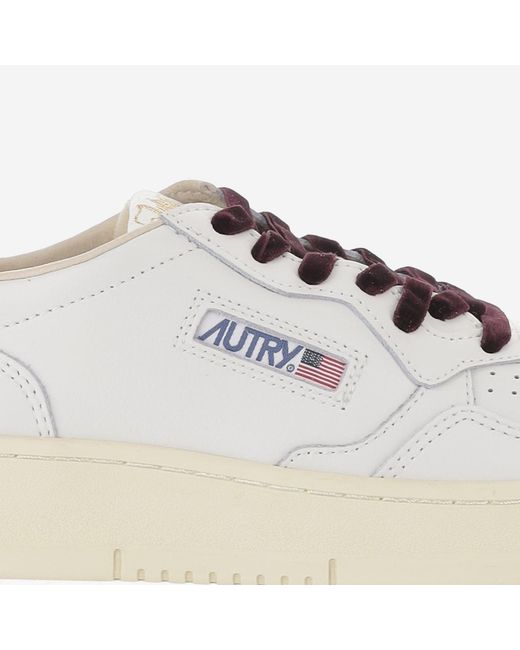 Autry White Leather Sneakers Medalist Low Cow Trainers
