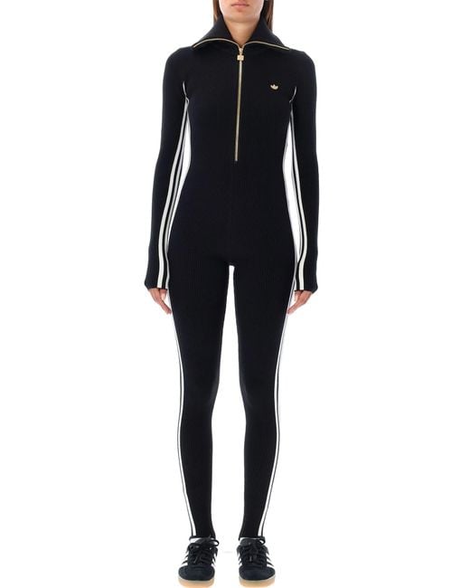 Adidas Originals Black Premium Knit Jumpsuit