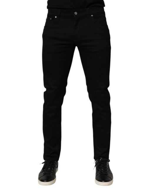 Dolce & Gabbana Black Slim Fit Jeans for men