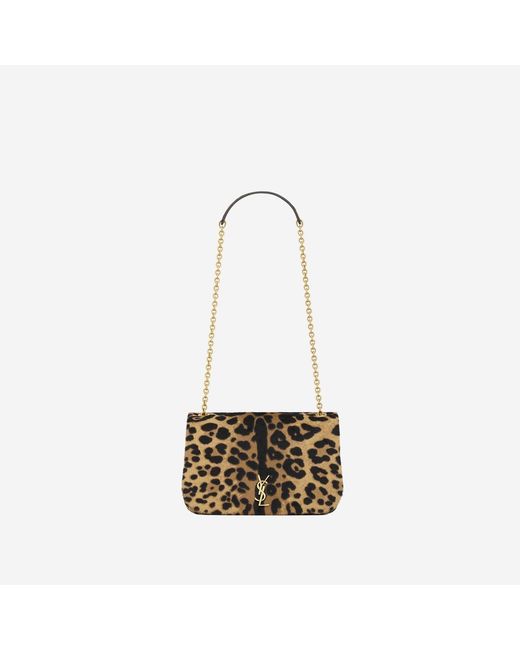 Saint Laurent White Mini Pony Leather Bag Calfskin Shoulder