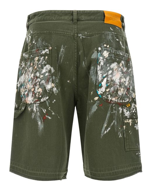 GALLERY DEPT. Green 'Platoon Painter' Bermuda Shorts for men