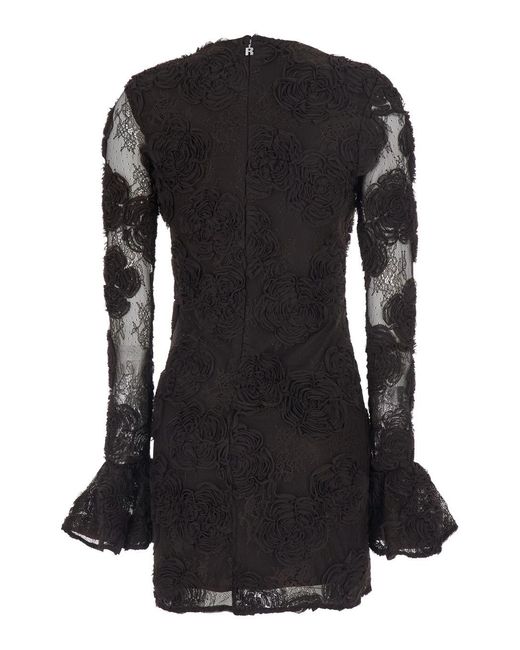 ROTATE BIRGER CHRISTENSEN Black Mini Dress Polyester