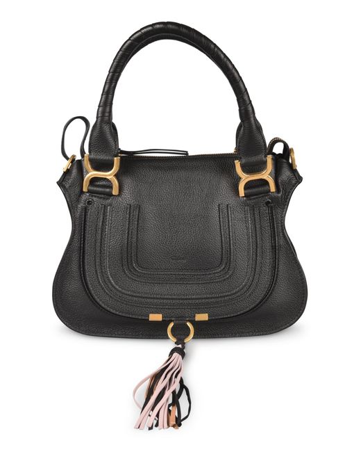 Chloé Marcie Small Double Carry-all Tote in Black | Lyst