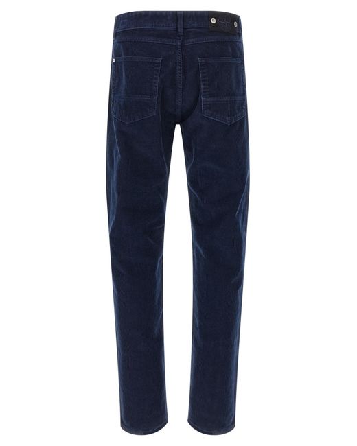 Stone Island Blue Straight Flat Front Pants for men