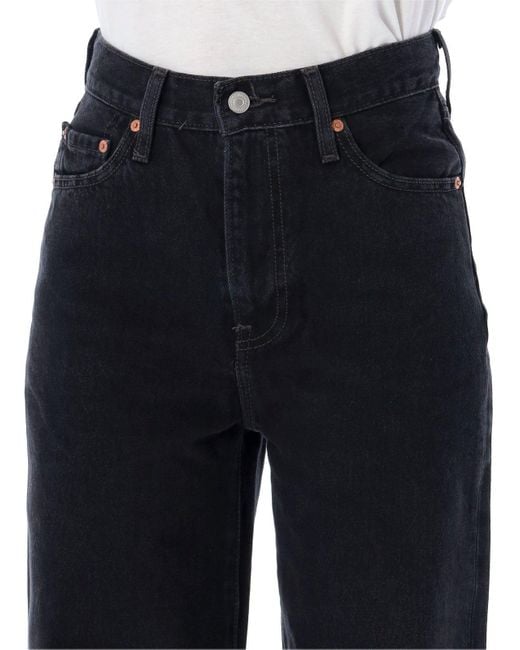 Levi's Black Logo Patch Wide-leg Jeans