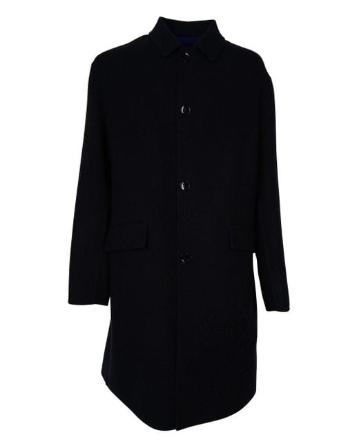 Etro Black Double-Sided Deconstructed Coat for men