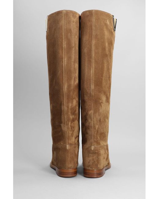 Via Roma 15 Brown In Leather Color Suede