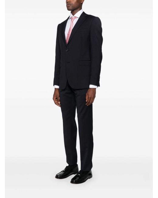 Emporio Armani Black Virgin-Wool Suit for men